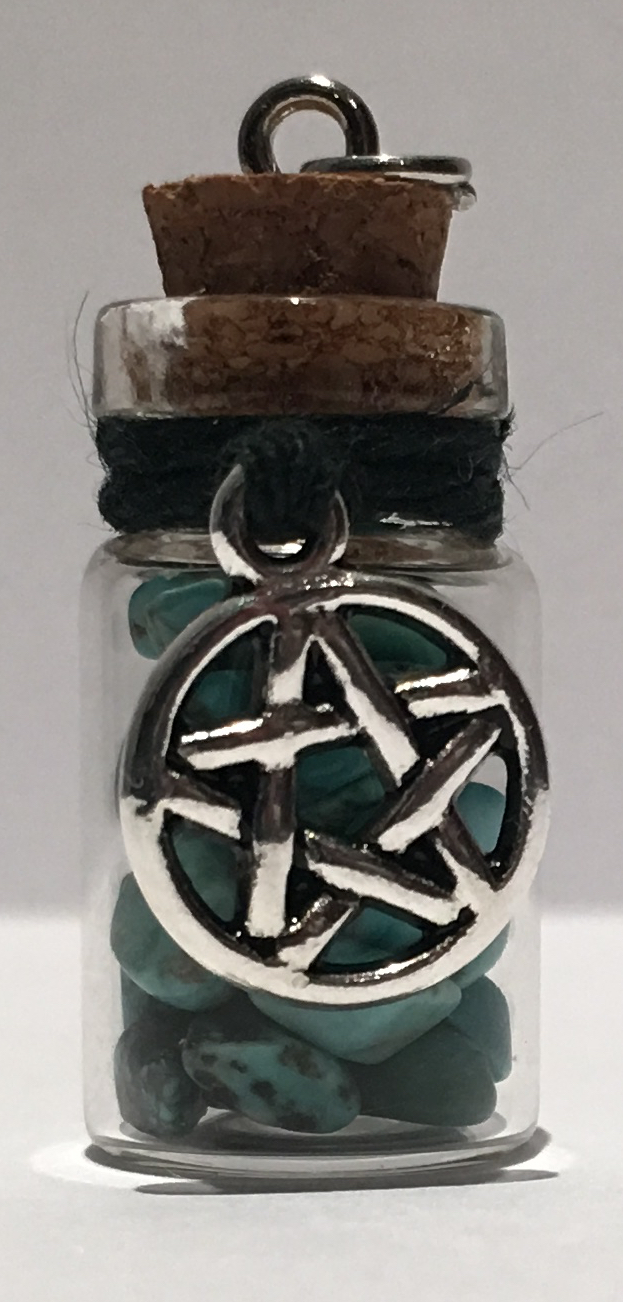 Black hemp twine with turquoise stones