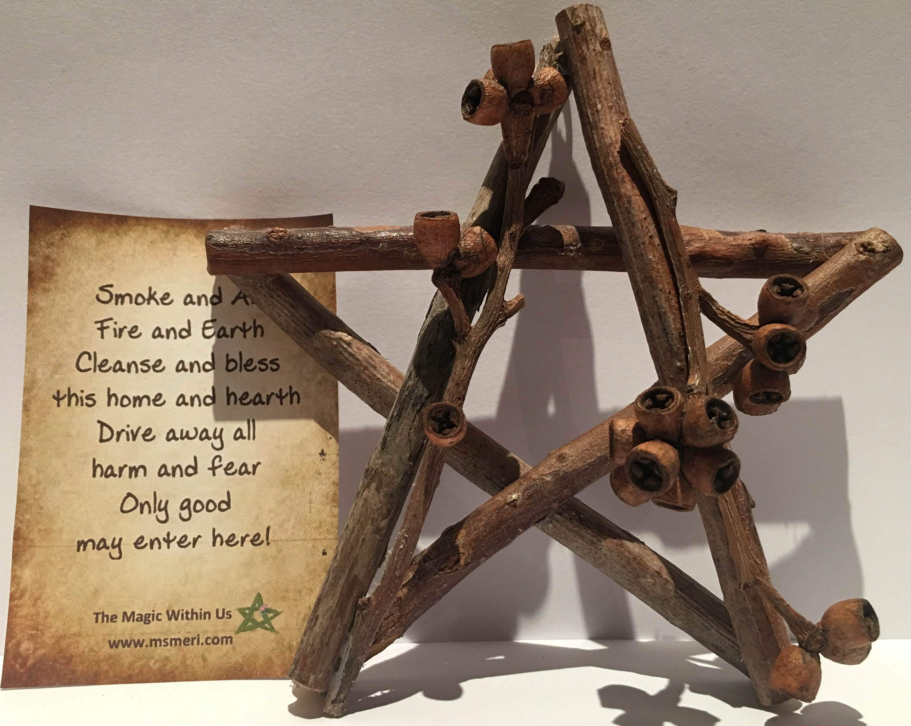 Wood Decoration Pentagram